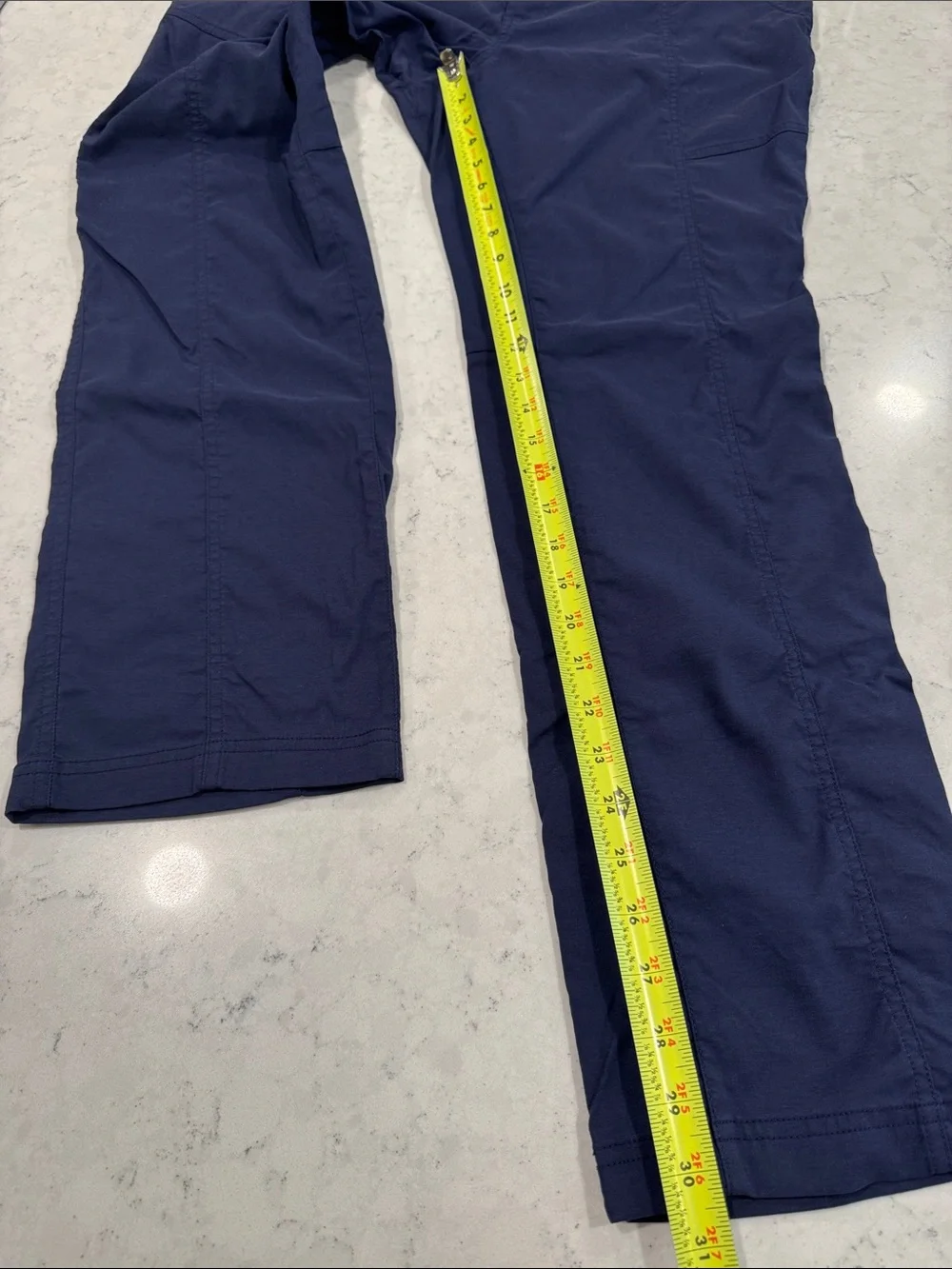 Duluth Women’s 16 X 31 Flexpedition Navy Hiking Bootcut Stretchy Snap Closure